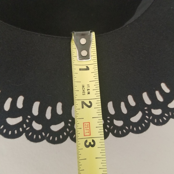 Rossomenta Firenze Anthropologie Wool Lasercut Black Hat - Picture 9 of 12